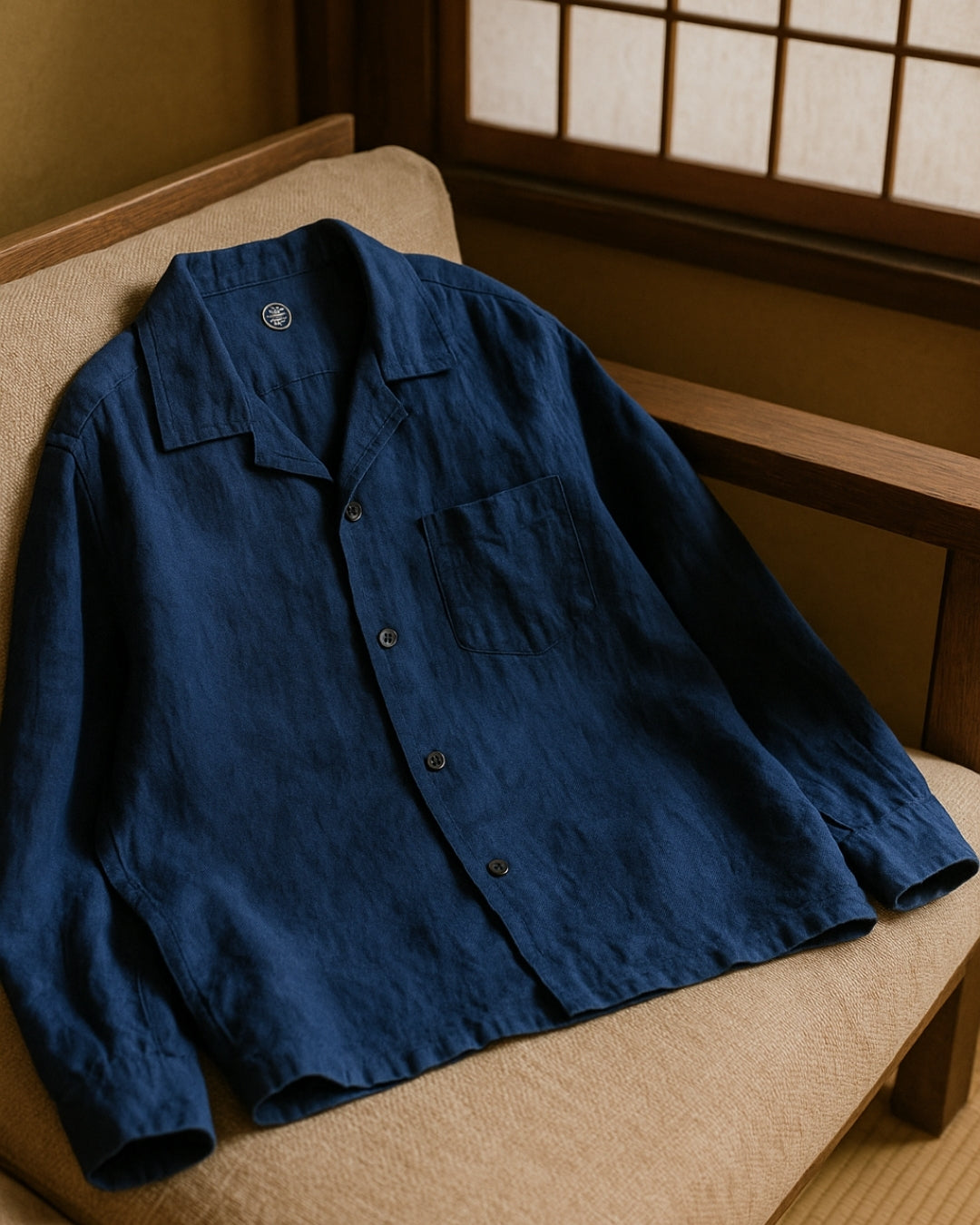 Classic Linen Blue Shirt