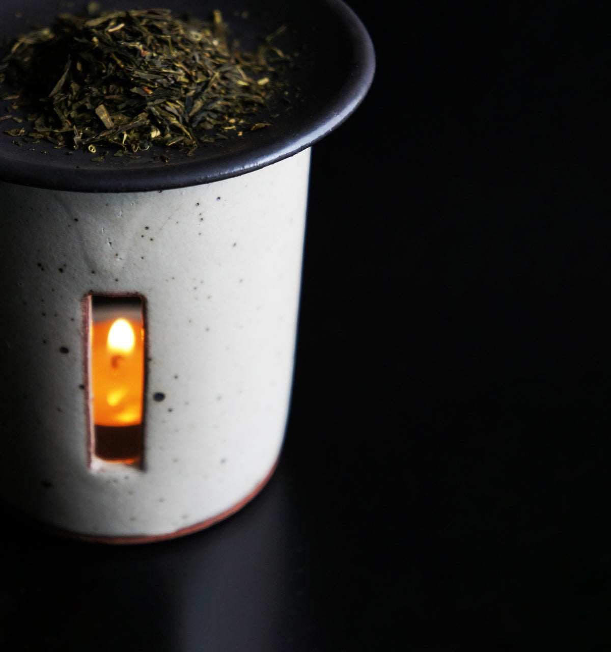 Tea Incense Burner Cream