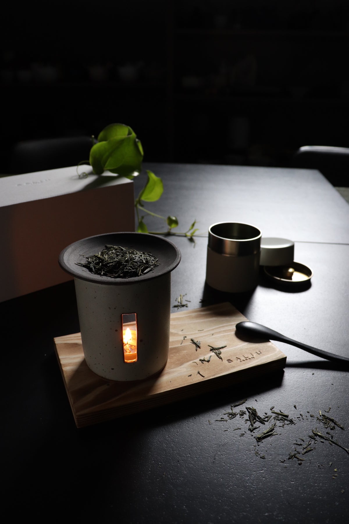 Tea Incense Burner Dark Brown