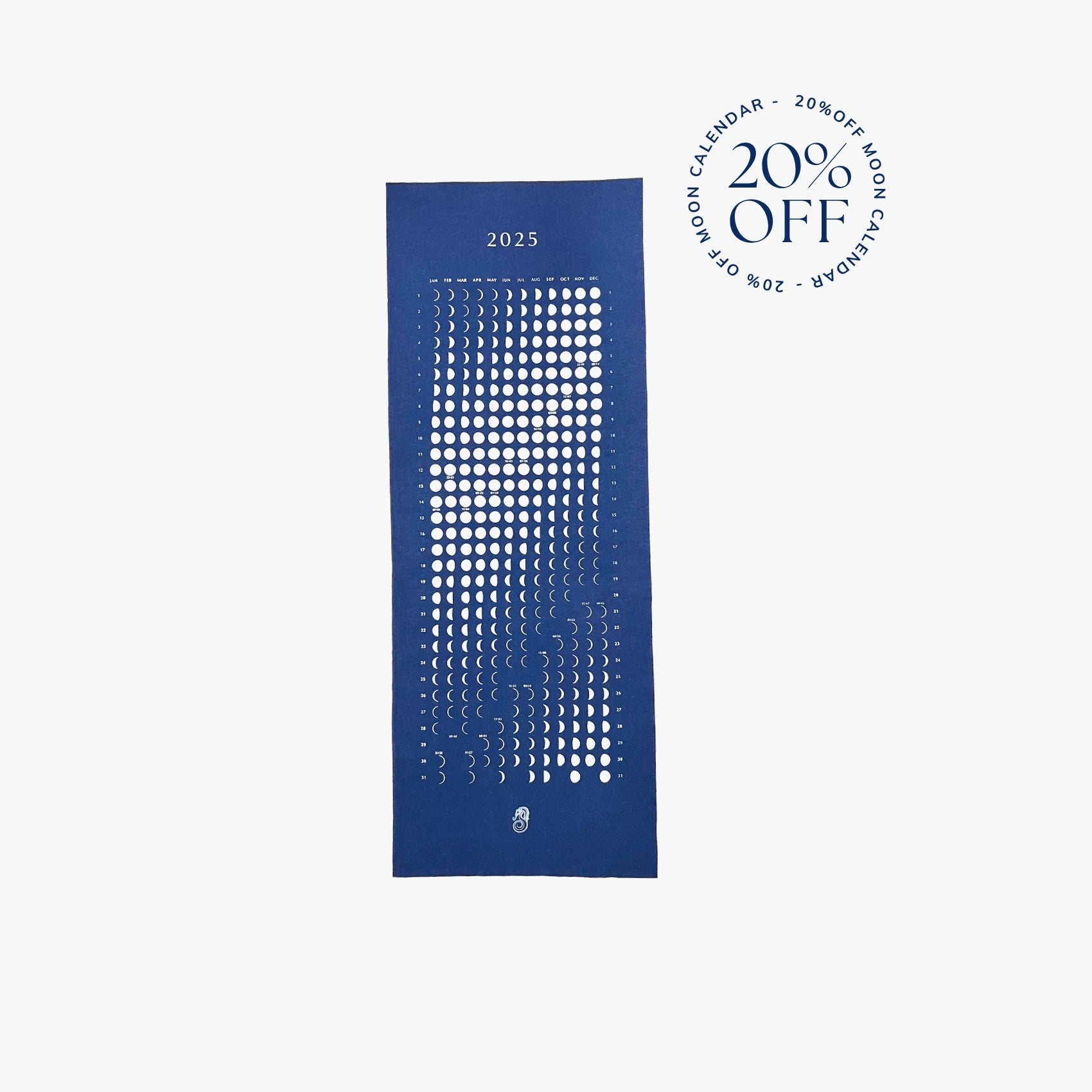 Moon Calendar Dark Blue