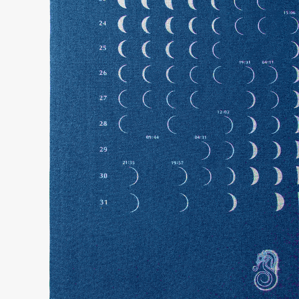 Moon Calendar Dark Blue