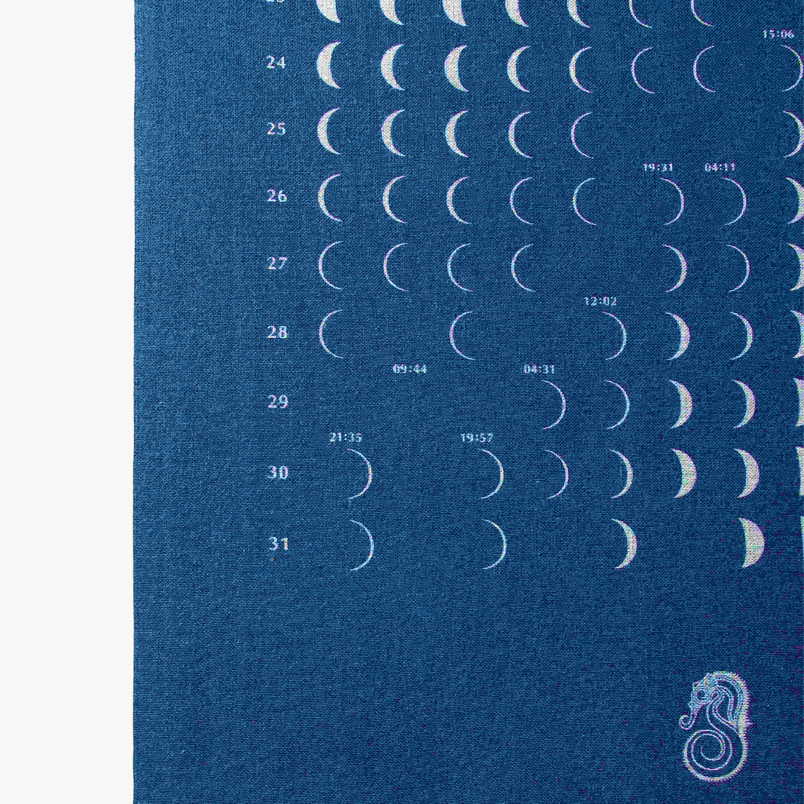 Moon Calendar Dark Blue
