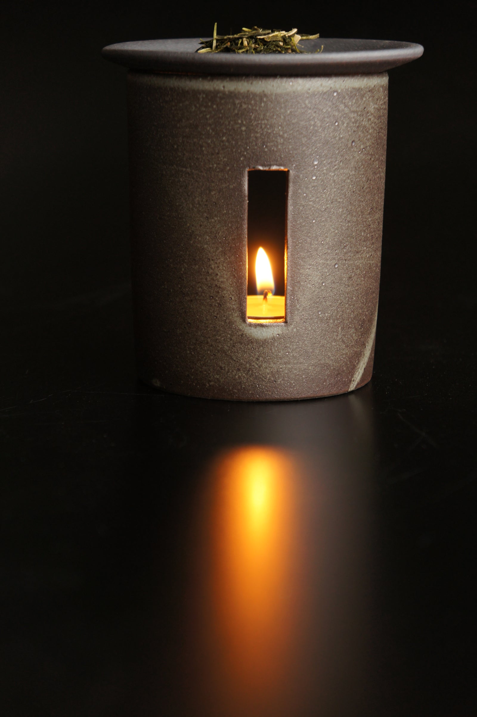 Tea Incense Burner Dark Brown